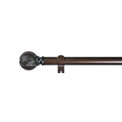 Coffee Resin Curtain Finial Iron Curtain Rod 0.5mm Thickness For Home Decoration