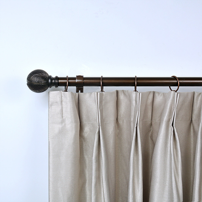 Coffee Resin Curtain Finial Iron Curtain Rod 0.5mm Thickness For Home Decoration