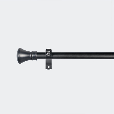 Flexible Length Curtain Rod And Accessories Black Color Pipe Set Hardware Decoration