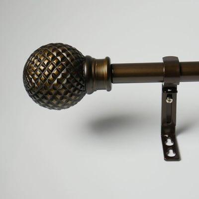 24 Inch Decorative Adjustable Copper Pipe Curtain Pole