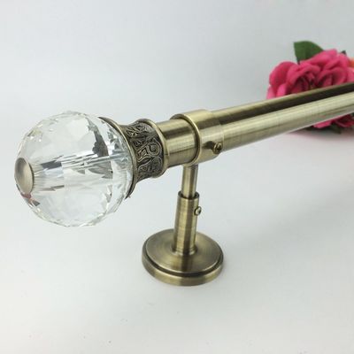 Crystal Ball Type 60cm Double Stainless Steel Curtain Rods