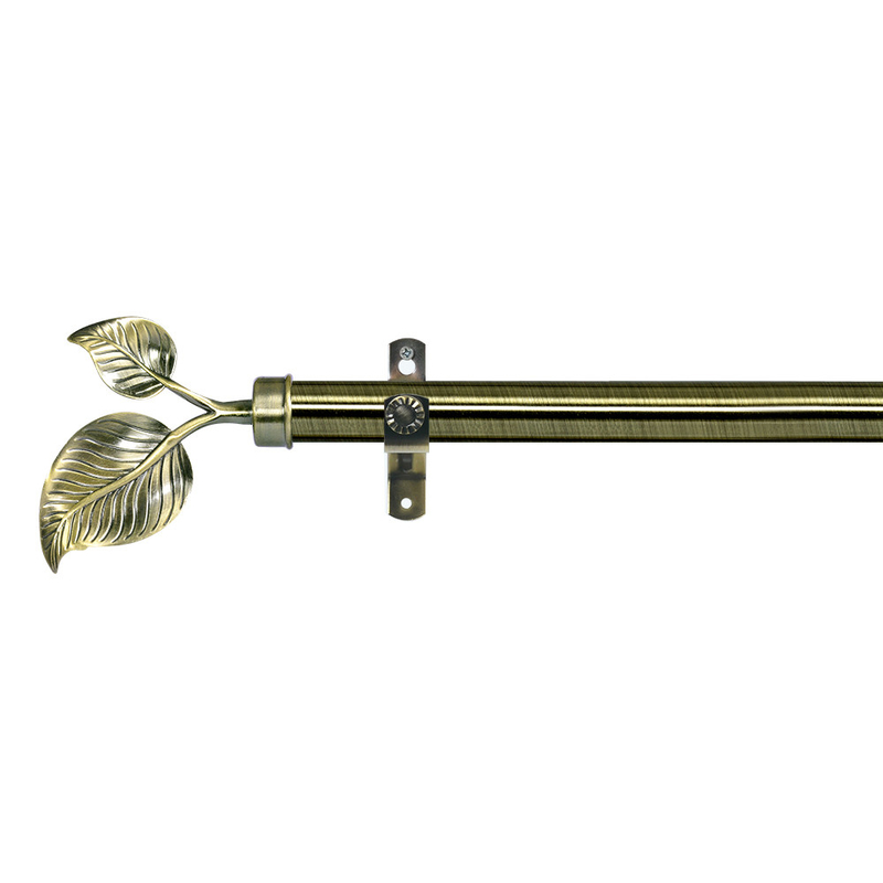 28 MM Diameter Bronze Curtain Rod With Leaves Shape Finial