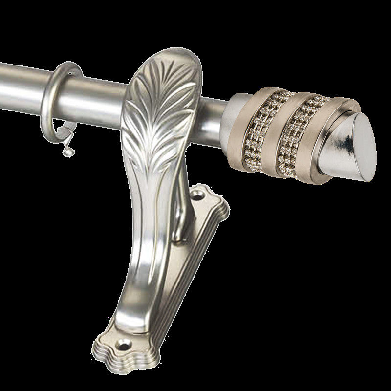 Modern Spiral Inset Diamond 0.6Mm SS Curtain Rods